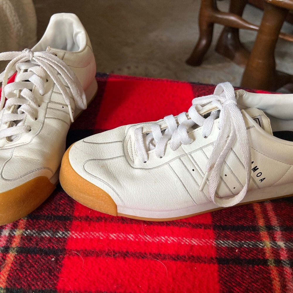 Adidas Samoa in white leather